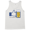 facebook parody beer thumbs up   people like this mens white t shirt Tank Top