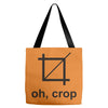 oh crop Tote Bags