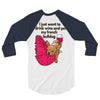hi quality frenchie 3/4 Sleeve Shirt