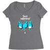shit happens Women's Triblend Scoop T-shirt