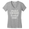 inhale confidence exhale doubt Women's V-Neck T-Shirt