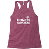 home is where the wifi funny Racerback Tank