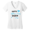 Happy First Father's Day Daddy Women's V-Neck T-Shirt