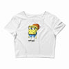 hipster spongebob squarepants Crop Top
