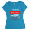 may your christmas be merry &amp; bright Women's Triblend Scoop T-shirt