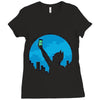 bat signal Ladies Fitted T-Shirt