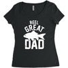 reel great dad Women's Triblend Scoop T-shirt