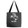 fear no fish bone skeleton Tote Bags