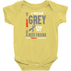 I Wear Grey For My Best Friend (Brain Cancer Awareness) Baby Onesie