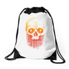 skull gradient Drawstring Bags