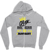 Kings Are Born In January Zipper Hoodie