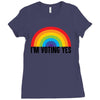 I Am Voting Yes Ladies Fitted T-Shirt