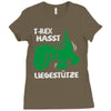 t rex hasst liegest&uuml;tze Ladies Fitted T-Shirt
