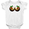 christmas pudding boobs funny Baby Onesie
