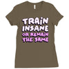 train insane or remain the same Ladies Fitted T-Shirt