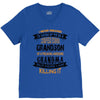 Super Cool Grandson Of A Freaking Awesome Grandma V-Neck Tee