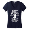 Best Friend Pug Women's V-Neck T-Shirt