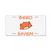 zero fox given License Plate