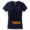 Strong Independent Motivated Cancer Women's V-Neck T-Shirt