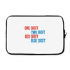 one shift two shift red shift blue shift Laptop sleeve