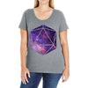 d20 galaxy Ladies Curvy T-Shirt