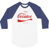 enjoy cocaine funny gray 3/4 Sleeve Shirt