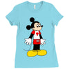 mickey with canada Ladies Fitted T-Shirt