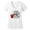 it's a christmas movies and hot chocolate kind of day Women's V-Neck T-Shirt