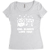 owl always love you Women's Triblend Scoop T-shirt
