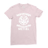 my cat listen to metal Ladies Fitted T-Shirt