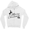 merry christmas flower Zipper Hoodie