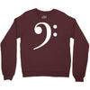 bass clef hat Crewneck Sweatshirt
