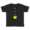 funny 80s pacman 'eating buttons' Toddler T-shirt