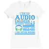 audio engineer tee Ladies Fitted T-Shirt