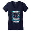Never Underestimate the Strength of a Ovarian Cancer Warrior Women's V-Neck T-Shirt