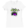 monster face Ladies Fitted T-Shirt