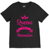 queens are born in november V-Neck Tee