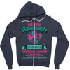 Thyroid Cancer Warrior Zipper Hoodie