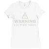 warning i do stupid things Ladies Fitted T-Shirt