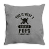 This Is What A Bad Ass Pops Looks Like Throw Pillow