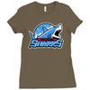 amity island sharks Ladies Fitted T-Shirt