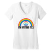 I Am Voting Yes Women's V-Neck T-Shirt