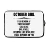 Super October Girl Laptop sleeve