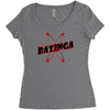 bazinga logo inspired by the big bang theory ideal birthday gift Women's Triblend Scoop T-shirt