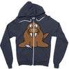 cokelat animal Zipper Hoodie