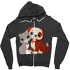nice cat and dog Zipper Hoodie