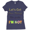 let's get one thing straight im not Ladies Fitted T-Shirt