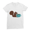 coffe squirrel Ladies Fitted T-Shirt