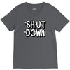 shut down slogan V-Neck Tee