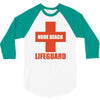 nude beach   lifeguard 3/4 Sleeve Shirt